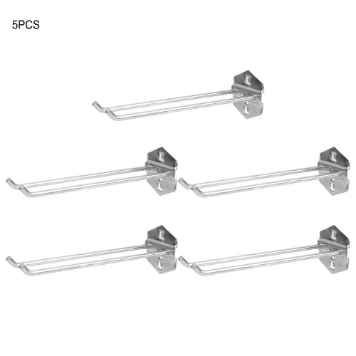 Support de rangement pour outils de garage, 5 pieces, crochet pour panneau perfore, support mural pour outils de garage (200 x 6 mm)