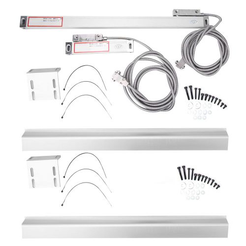 Lot de 2 echelles lineaires 2AE/3AE, axe en alliage d'aluminium moule, lecture numerique, 100 mm 550 mm