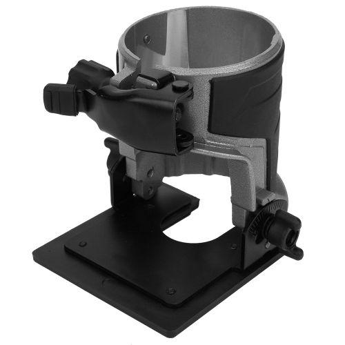 Base inclinable noire reglable pour toupie a bois et rainureuse