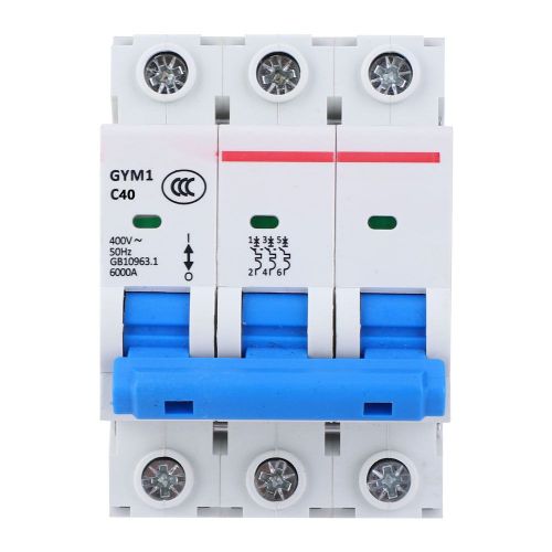 Disjoncteur tripolaire 400 V CA IP20 GYM1-DZ47S, petit disjoncteur, accessoire de protection de circuit, 40 A