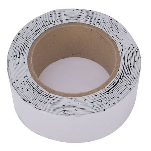 Ruban adhesif puissant et impermeable en aluminium 5 x 500 cm pour reparation de fissures et de fuites dans les murs de toit. Feuille d'aluminium sans motif.