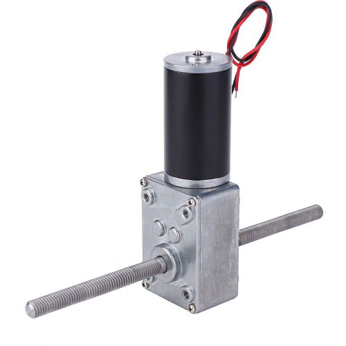 Moteur a engrenages a vis sans fin turbo a double arbre 24 V, reducteur de vitesse en metal, vis M8 500