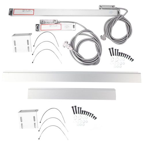 Lot de 2 echelles lineaires 2AE/3AE, lecture des axes DRO, en alliage d'aluminium, pour encodeur de tour 200 mm et 450 mm