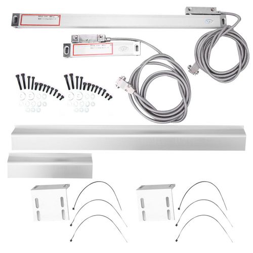Lot de 2 echelles lineaires 2AE/3AE, en alliage d'aluminium moule, pour fraiseuse, affichage numerique, 200 mm et 700 mm