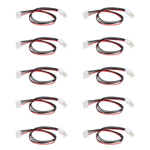 Lot de 10 cables d'extension d'equilibrage LiPo 3S JST-XH 22 cm pour voiture et avion RC