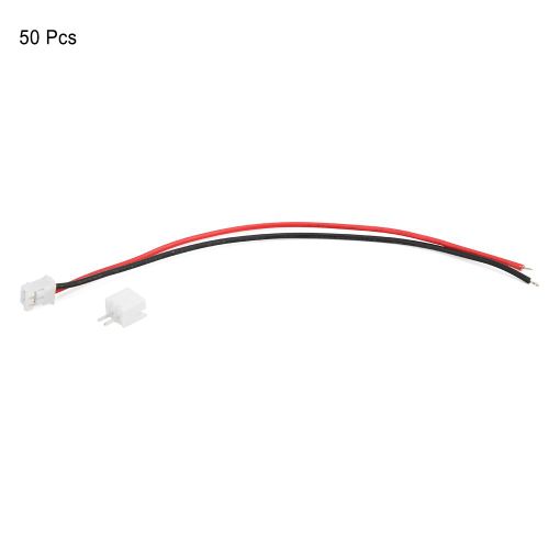 Lot de 50 mini connecteurs femelles JST 2,0 mm pH 2 broches avec cordon de 120 mm pour batterie LI-Po