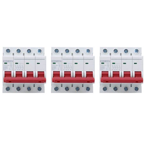 Lot de 3 disjoncteurs DZ47-63Z DC1000 V 4P, protection contre les surcharges et les courts-circuits, interrupteurs d'air photovoltaiques, 20 A