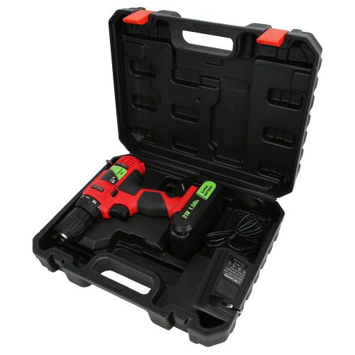 Perceuse electrique 21 V, batterie au lithium rouge, tournevis rechargeable, outil menager multifonction, prise UE 100-240 V