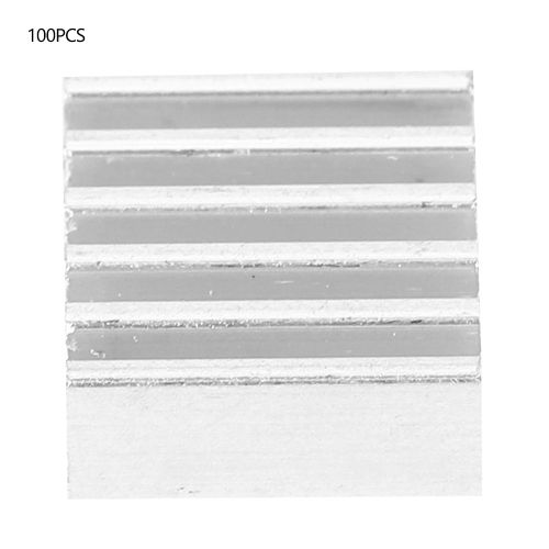 Lot de 100 dissipateurs thermiques en aluminium 9 x 4 x 9 mm avec adhesif pour carte d'amplificateur PCB IC