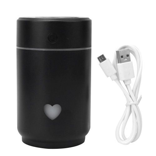 Humidificateur electrique 220 ml DC5 V, humidificateur d'air ultra-silencieux, noir