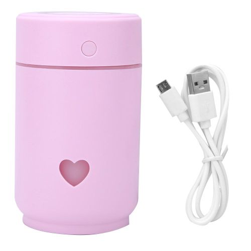 Humidificateur electrique 220 ml DC5 V, humidificateur d'air ultra-silencieux, rose