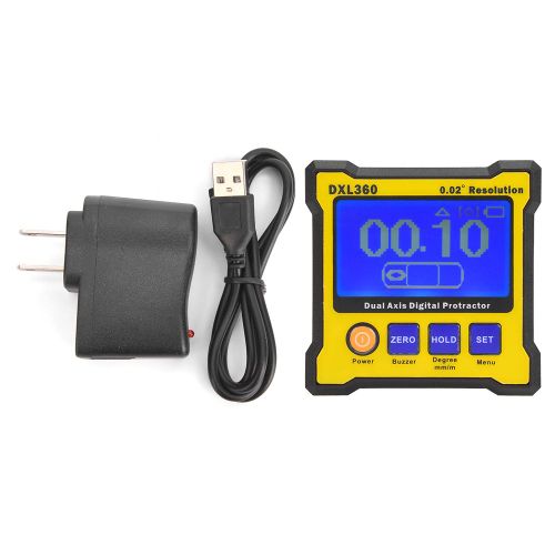 Inclinometre numerique DXL360, rapporteur d'angle electronique a double axe, prise americaine 100-240 V