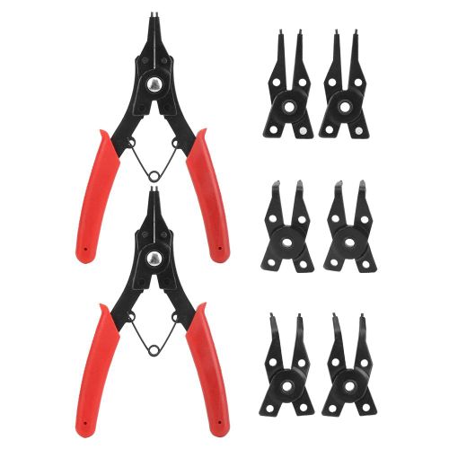 Ensemble de 2 pinces a circlips multifonctions 4 en 1 en acier de qualite superieure, avec tetes