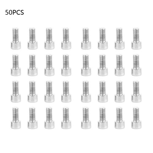 Lot de 50 vis a tete cylindrique a six pans creux en acier inoxydable pour outils a bois M5 x 10