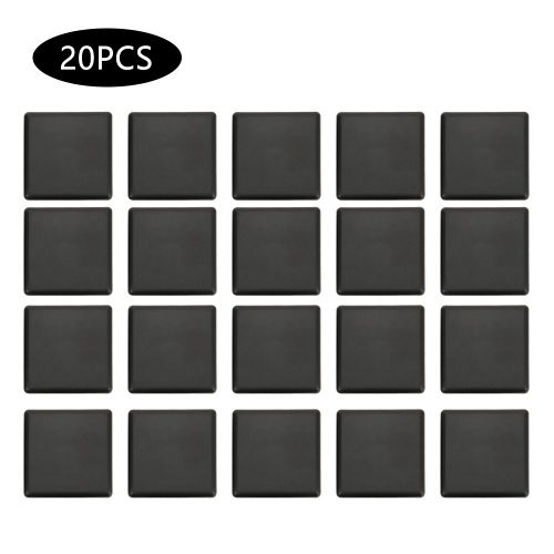 Lot de 20 embouts de fixation en plastique noir pour profiles en aluminium 4545 de 10,5 mm de diametre