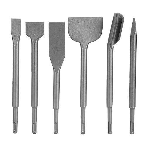 Ensemble de 6 burins perforateurs SDS Plus pour percage de murs en beton