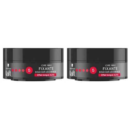 Taft Lot De 2 Cires Wax Fixante 75ml Fixation Très Forte - Longue Durée 
