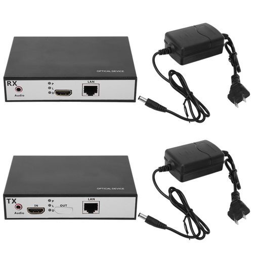 Rallonge HDMI haute definition, cable reseau RJ45 + audio 1 canal, prise US 85-265 V