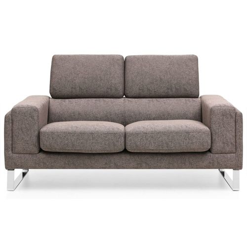 Canapé 2 Places Tissu Taupe