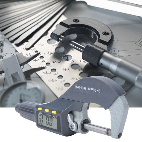 Micrometre electronique de haute precision avec ecran LCD, outils de mesure 0-25 mm, precision 0,001 mm