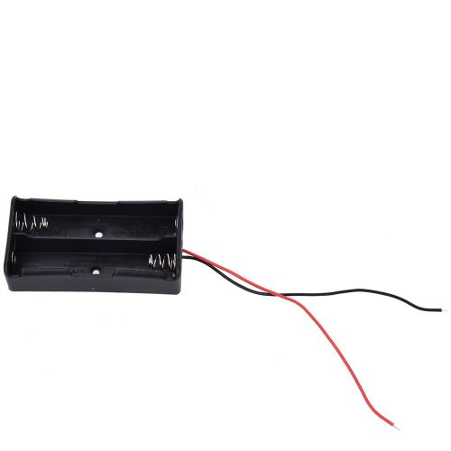 Boitier de rangement en plastique pour piles 18650 3,7 V avec fil de connexion (2 piles)