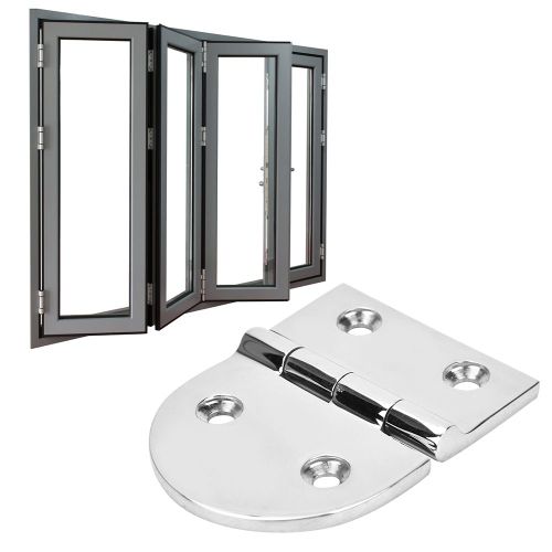 Charniere en acier inoxydable a tete ronde, outil de polissage miroir pour porte d'entree, 80 x 64 x 4,5 mm