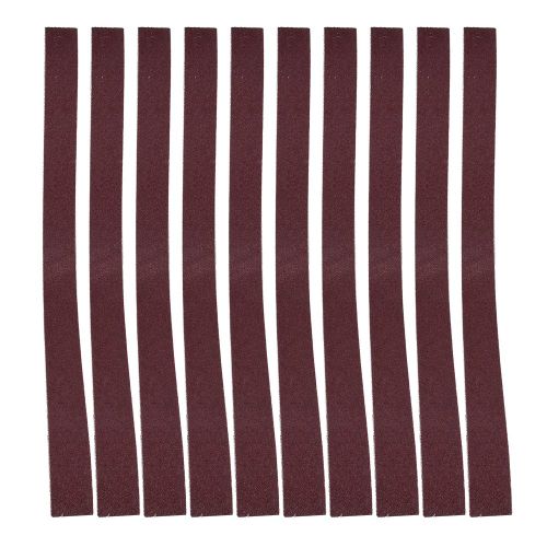 Lot de 10 bandes abrasives 760 x 25 mm pour ponceuse a bande, grain 60-180 (100#)