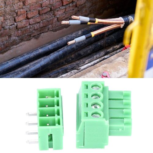 Lot de 10 borniers a vis 4 broches 15EDG, pas de 3,81 mm, males et femelles, enfichables