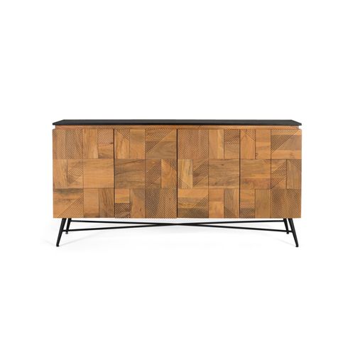 Buffet En Bois De Manguier Finition Naturelle, 170 Cm