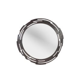 Miroir rond avec cadre plat en métal
