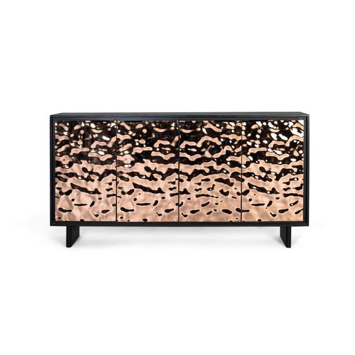 Buffet Contemporain En Bois De Manguier Et Pieds En Fer