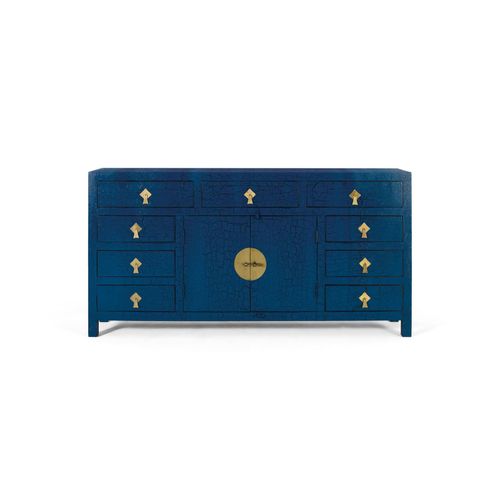 Buffet À Portes Multiples Et Tiroirs Bleus