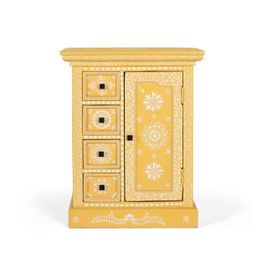 Buffet En Bois De Manguier Avec Porte Décorée À La Main