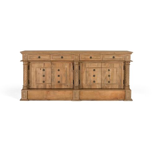 Buffet Avec 4 Tiroirs Et 4 Portes En Bois De Manguier