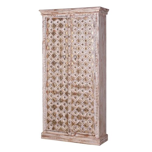 Armoire En Bois De Manguier Avec Des Détails En Ivoire Vieilli