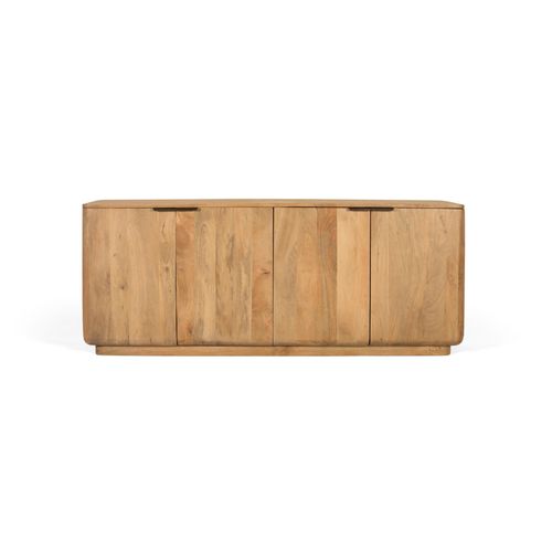 Buffet En Bois De Manguier Avec Coins Arrondis