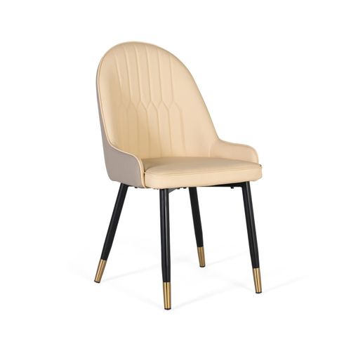Ensemble De 4 Chaises Recouvertes De Velours Et Structure En Acier