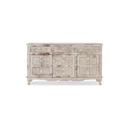 Buffet En Bois Manguier Blanc Craquelé