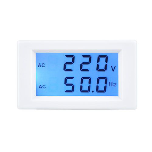 Voltmetre numerique a ecran LCD a deux fils, testeur de tension CA (AC80-300 V, blanc)