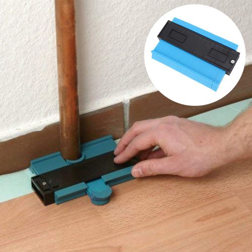 Jauge de duplication de contours en plastique ABS de 6 pouces, outil de travail du bois (bleu)
