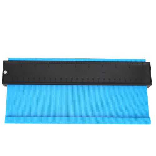 Jauge de duplication de contours en plastique ABS de 10 pouces, outil de travail du bois (bleu)