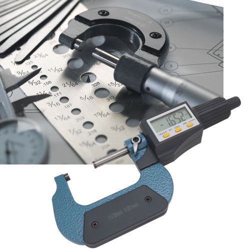 Micrometre a affichage numerique en alliage chrome, faible erreur, resolution 0,001 mm (25 a 50 mm)
