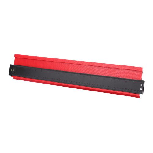 Jauge de duplication de contours en plastique ABS rouge de 20 pouces, outil de travail du bois pour mesurer les formes irregulieres