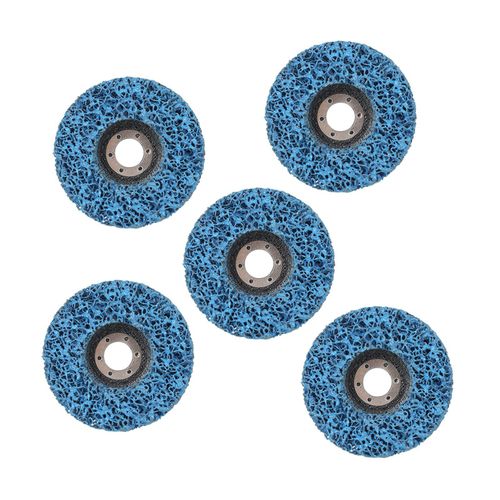 Lot de 5 disques abrasifs en poly pour meuleuse d'angle (115 mm)