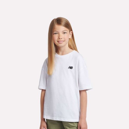 New Balance Jersey Small Logo Tee Unisex T-Shirts & Polos Blanc Taille 140 Vêtements