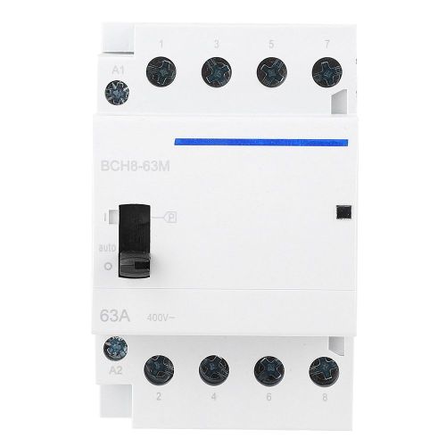 Contacteur modulaire domestique CA BCH8-63M 230 V 4P 63 A avec interrupteur de commande manuel (2NO2NC)