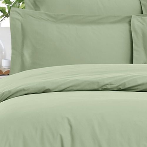 Drap Housse Satin De Coton Bonnet 40 Cm Sauge 160x200 Cm