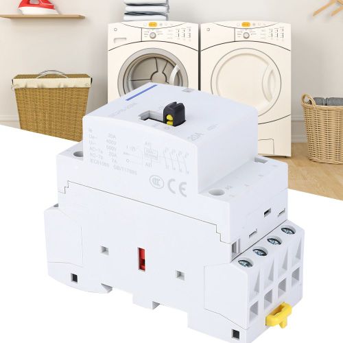 Contacteur modulaire domestique CA BCH8-20M 230 V 4 poles 20 A avec interrupteur de commande manuel (4 NO)