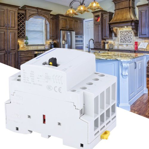 Contacteur modulaire domestique CA BCH8-32M 230 V 4P 32 A avec interrupteur de commande manuel (4NC)