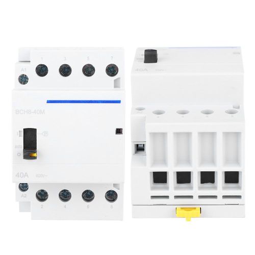 Contacteur modulaire domestique CA BCH8-40M 230 V 4P 40 A avec interrupteur de commande manuel (2NO2NC)